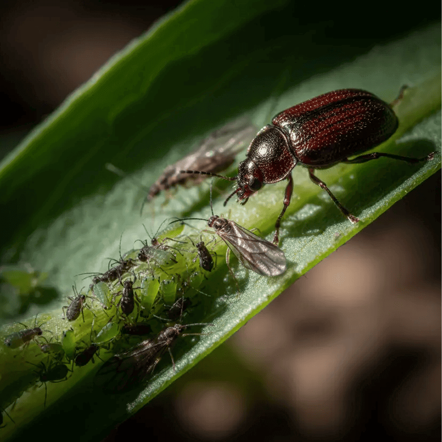 Уничтожает большинство насекомых-вредителей